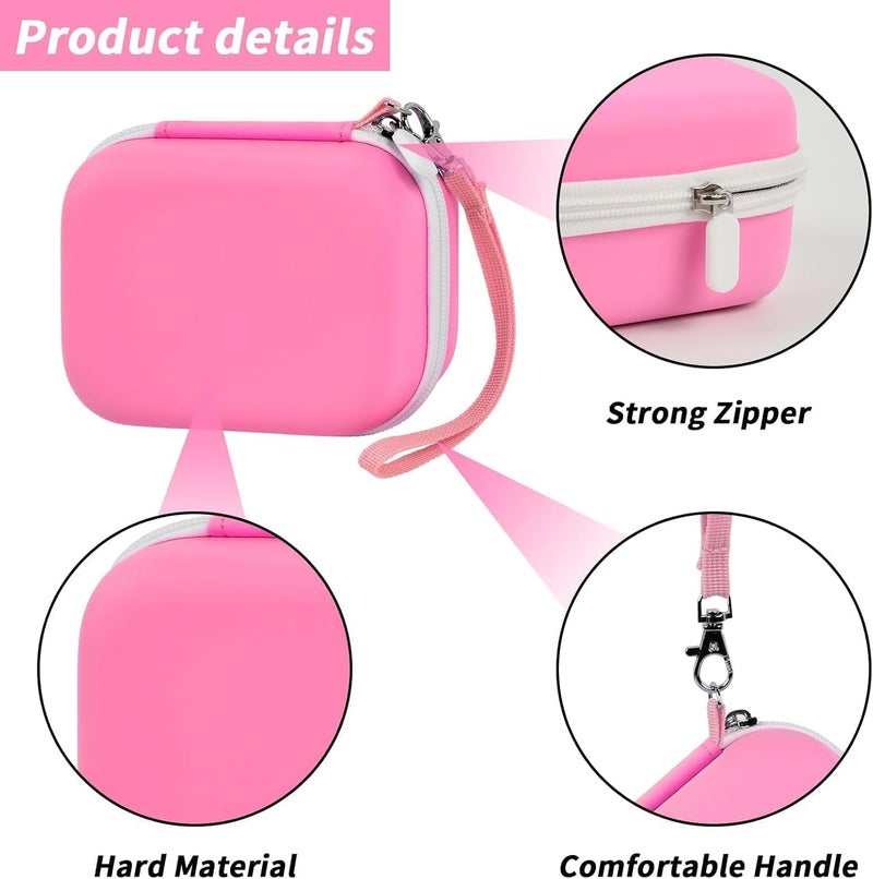 Grapsa Sticker Printer Case for Anycash/for ETIKEZ PM290C/ for Nelko PM230/ for Memoking T02/ for Phomemo M02/ T02/ Q30S Mini Photo Printer. Holder for Label Maker, Thermal Paper, USB Cable (Box Only)-Pink - Image 3